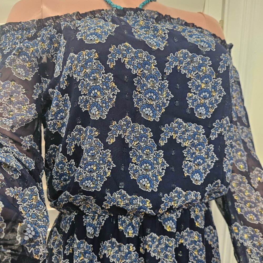 Taylor blue midi dress size 6